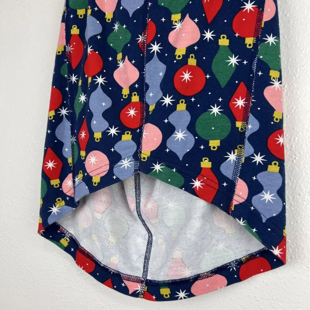 Hanna Anderson Dog Christmas Sweater Holiday Extra Large Organic Cotton Blue